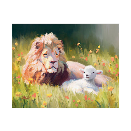 Premium Matte Print, The Lamb and the Lion, by Chaz Walgamott