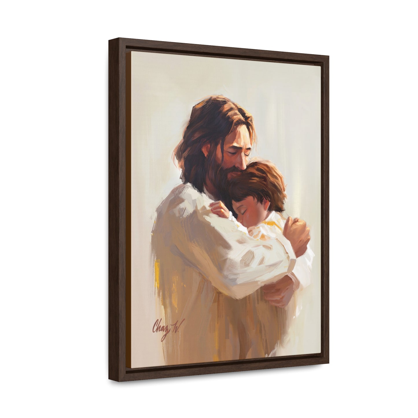 Framed canvas Wrap, Encircled in His Ever-Loving Arms, by Chaz Walgamott